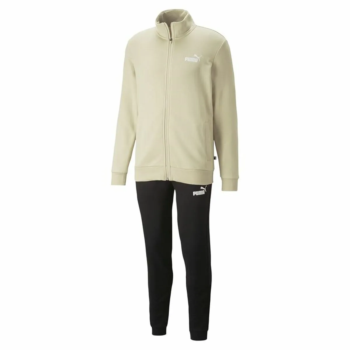 Completo Sportivo per Adulti Puma Clean Sweat Suit Tr Beige Uomo