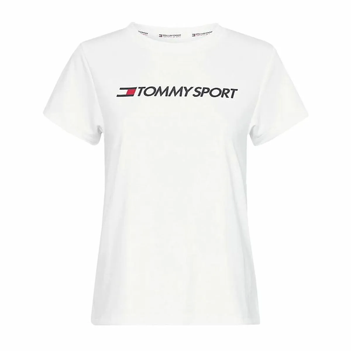 Maglia Tommy Hilfiger Logo Chest Bianco Donna