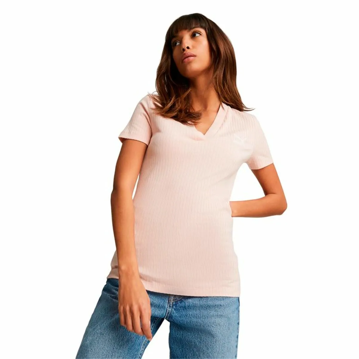 Maglia a Maniche Corte Donna Puma  Classics Salmone