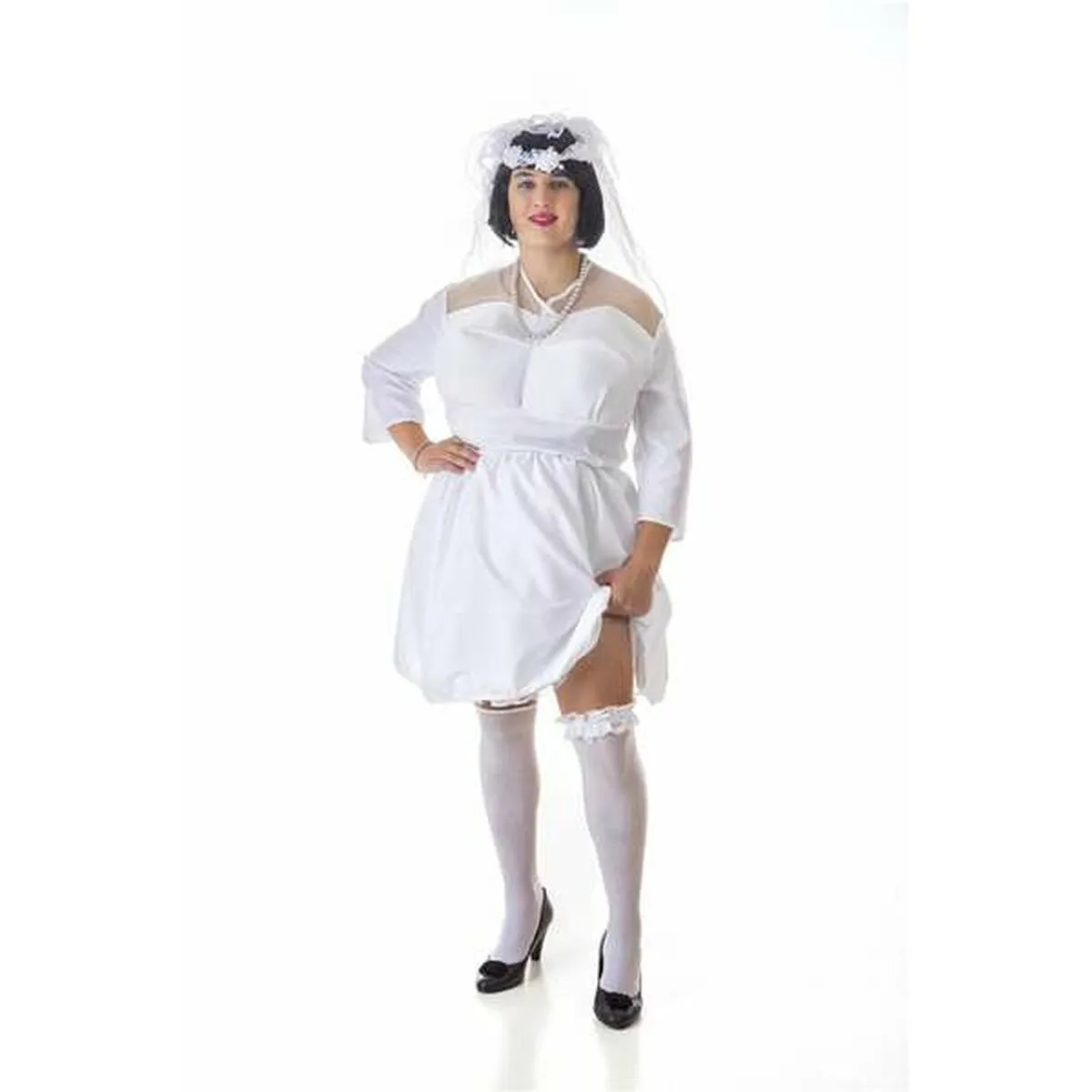 Costume per Adulti Sexy Abito da sposa (4 Pezzi)