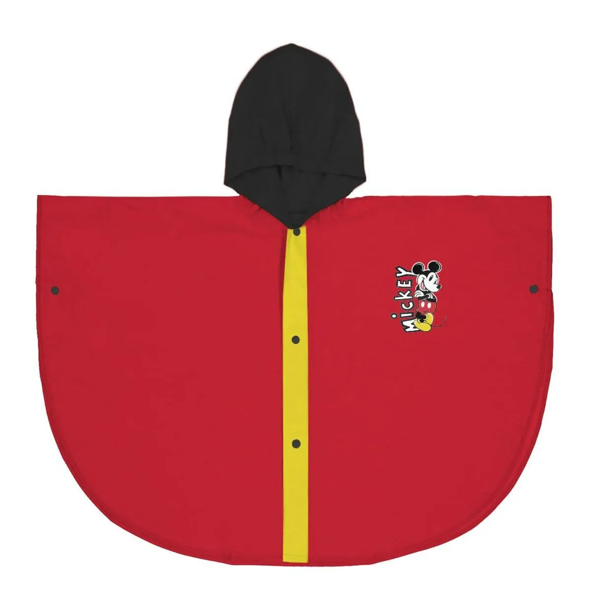 K-Way Impermeabile con Cappuccio Mickey Mouse Rosso