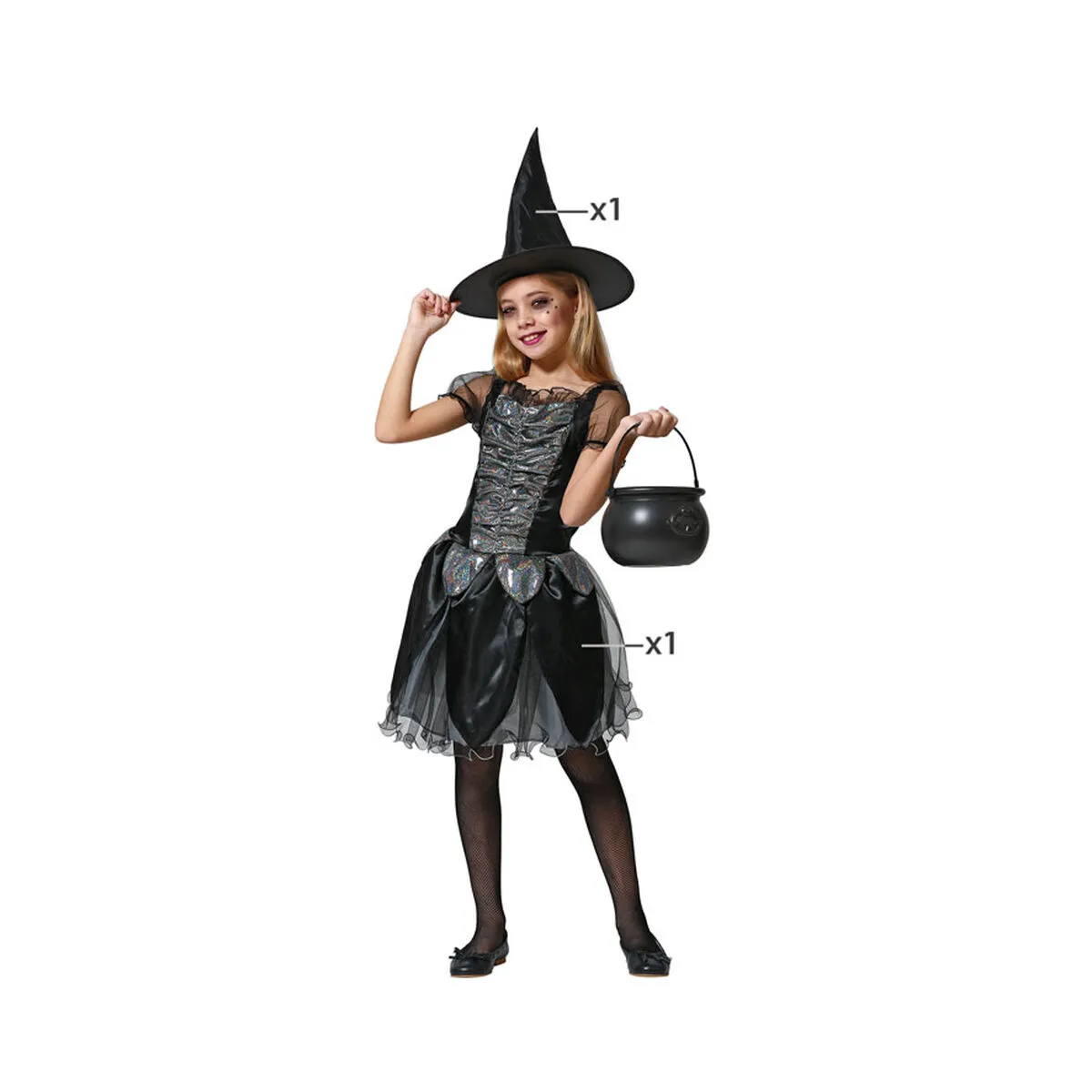 Costume per Bambini Strega Nero