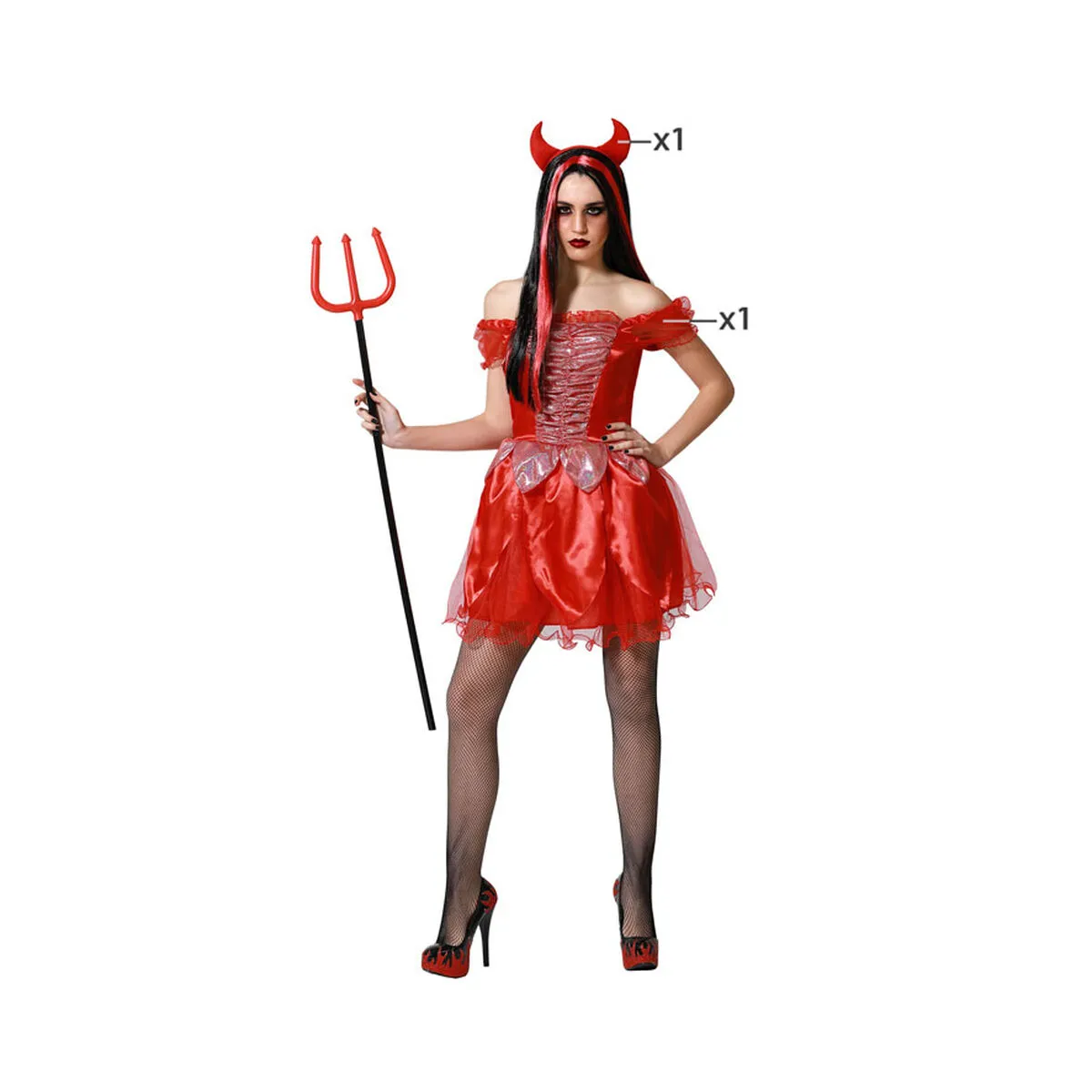 Costume per Adulti Demonio Donna Rosso