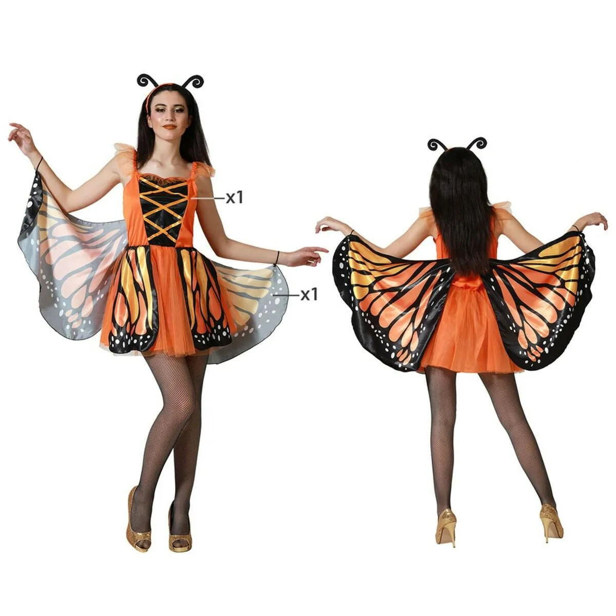 Costume per Adulti Farfalla Arancio