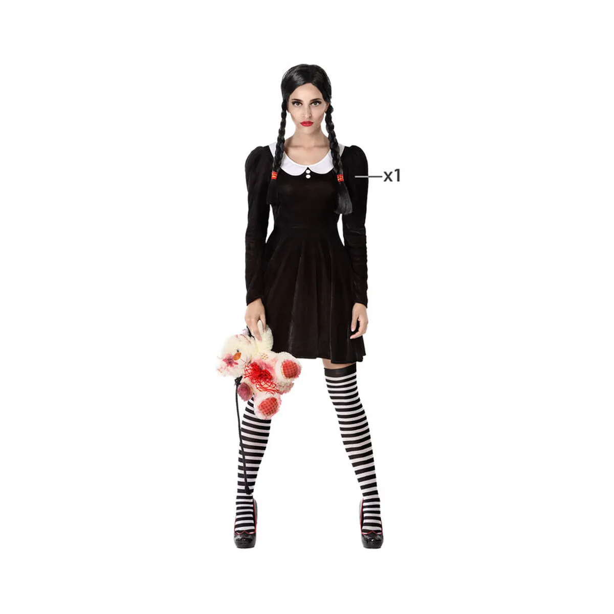 Costume Fantasma Donna Nero XL