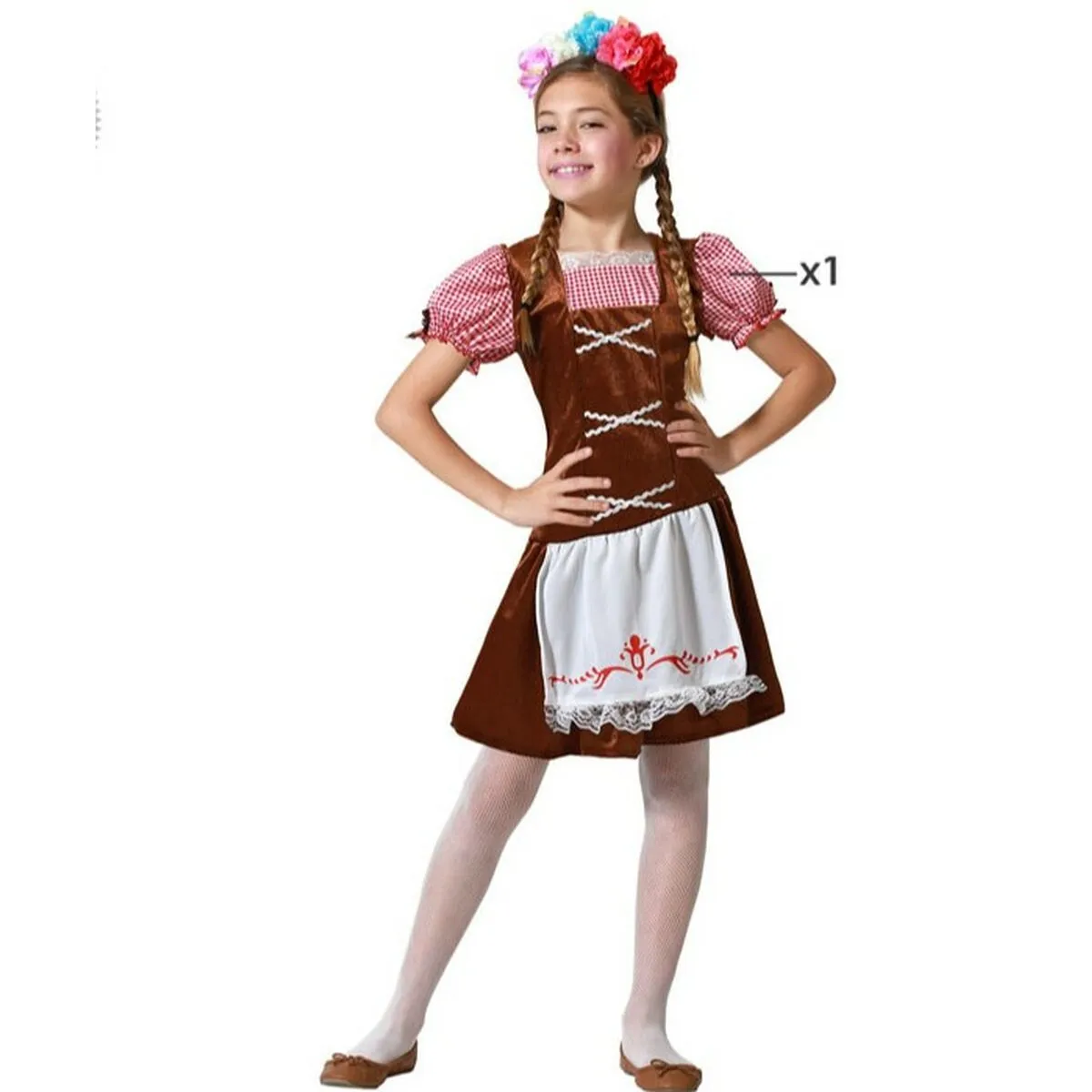 Costume da bambino Cameriera Tedesca Marrone