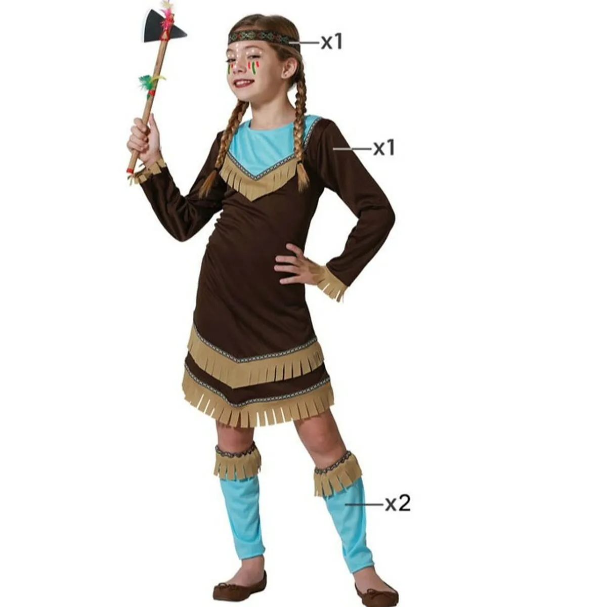 Costume per Bambini Indiano Azzurro