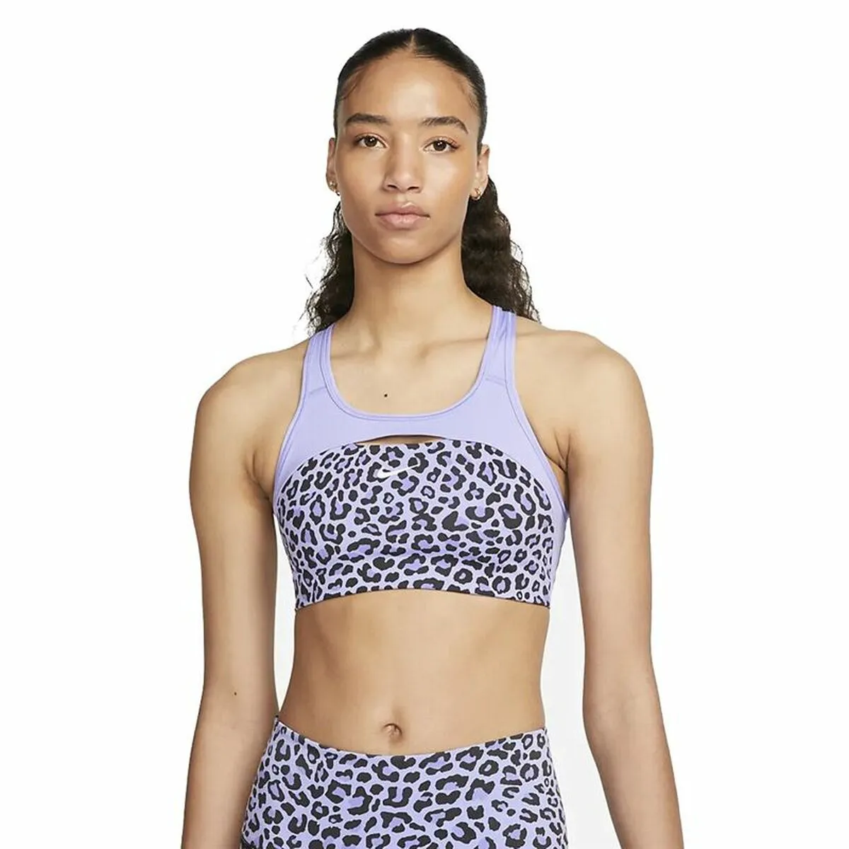 Reggiseno Sportivo Nike Dri-FIT Swoosh Azzurro