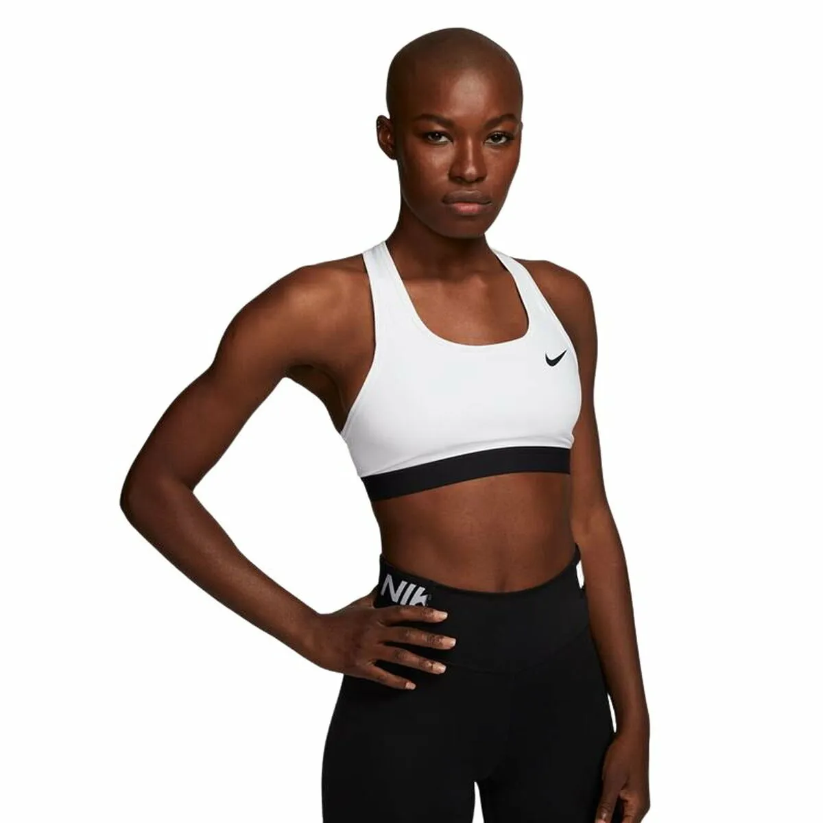 Reggiseno Sportivo Nike Swoosh Bianco