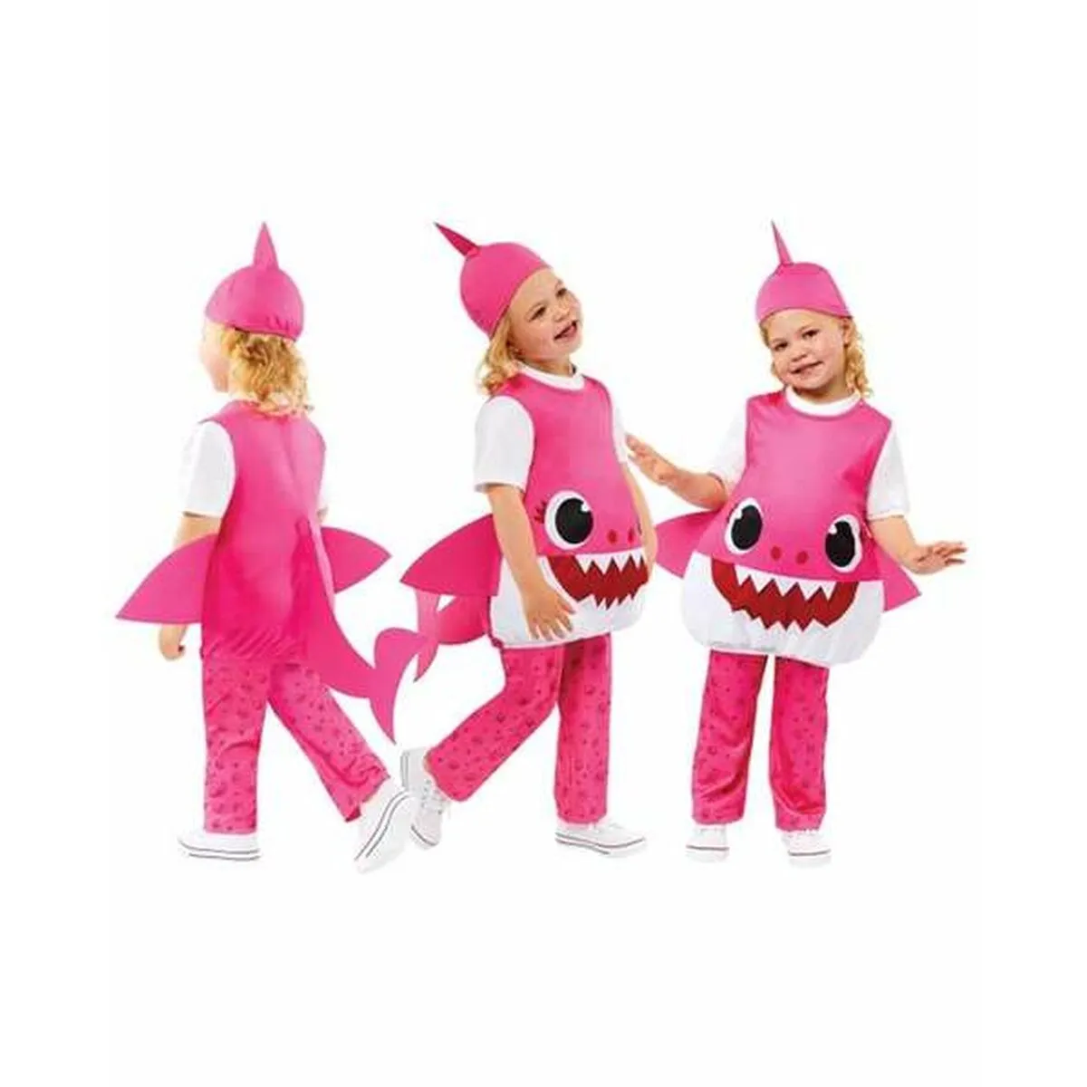 Costume per Bambini Baby Shark Rosa 3 Pezzi