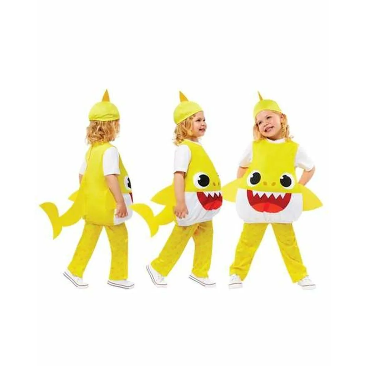 Costume per Bambini Baby Shark Giallo 3 Pezzi