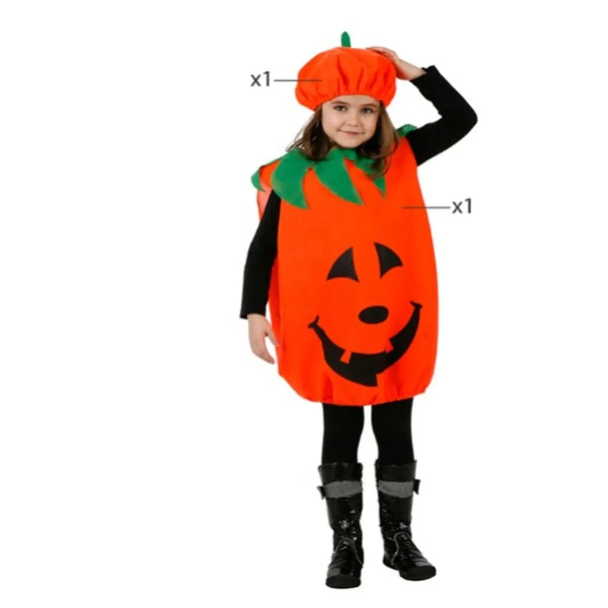 Costume Zucca Arancio 10-12 Anni