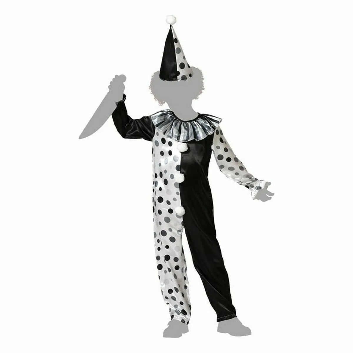 Costume Pagliaccio Grigio Per bambini