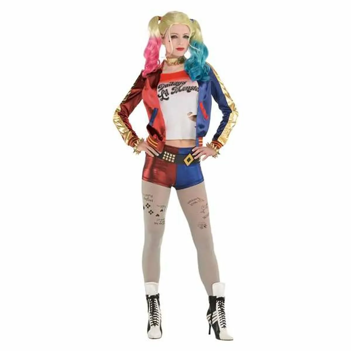 Costume per Adulti Harley Quinn Suicide Squad 4 Pezzi