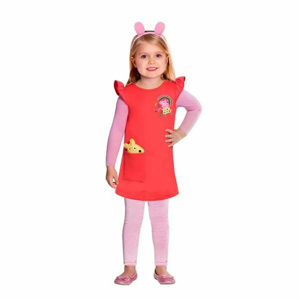 Costume per Bambini Peppa Pig 3 Pezzi