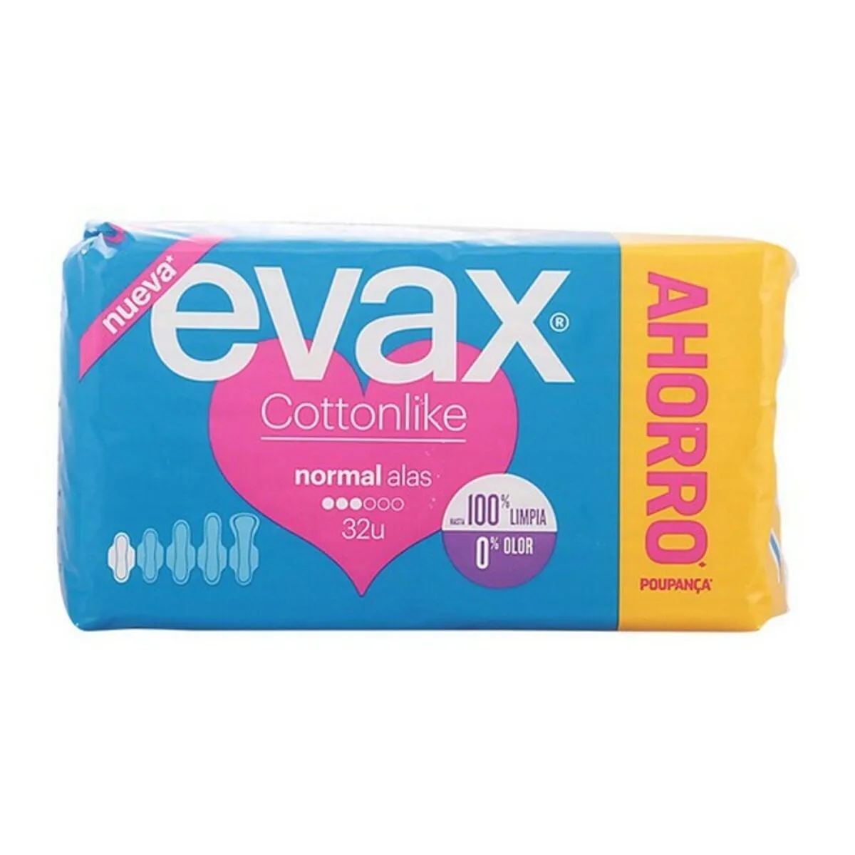 Assorbenti Normali con Ali Cottonlike Evax