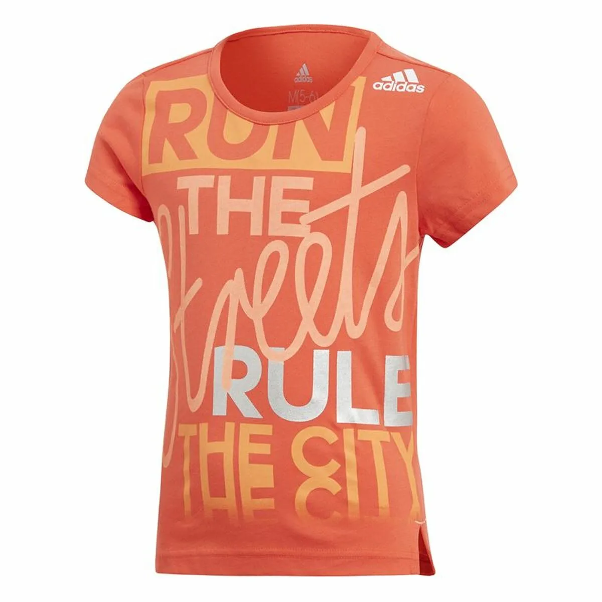 Maglia a Maniche Corte per Bambini Adidas Graphic Tee Arancio