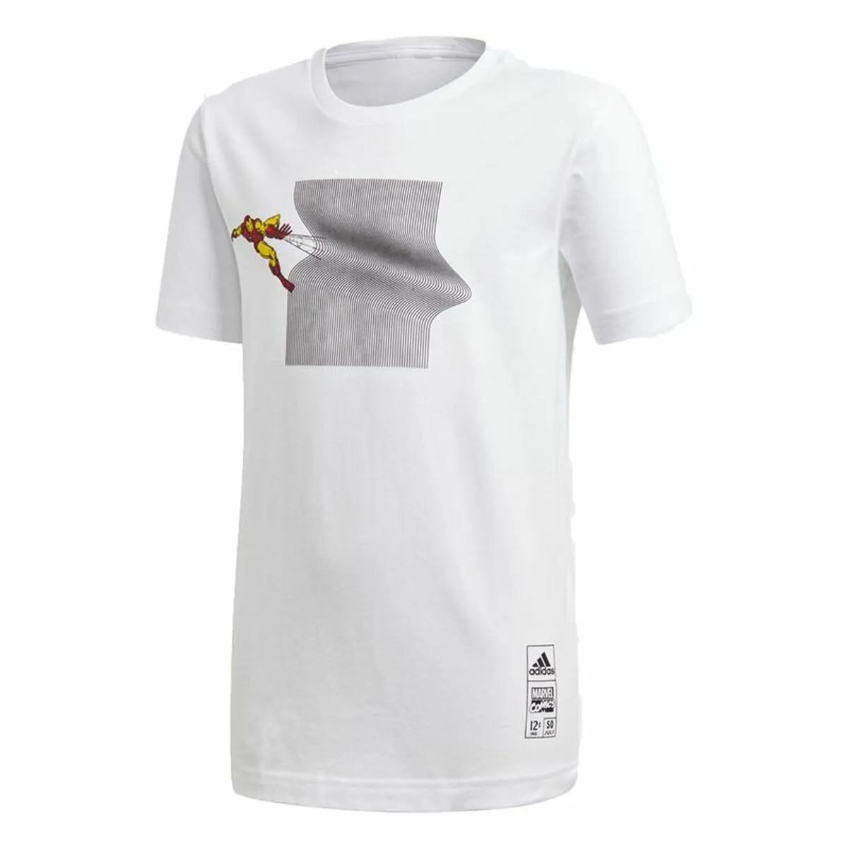 Maglia a Maniche Corte per Bambini Adidas Iron Man Graphic Bianco