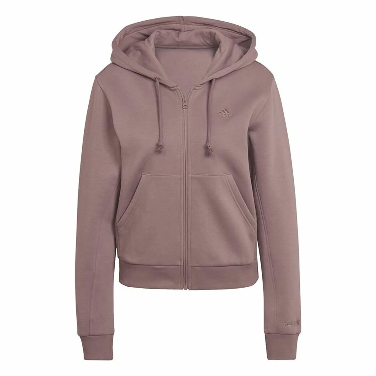 Felpa con Cappuccio e Cerniera Donna Adidas ALL SZN Fleece Caffè Multicolore