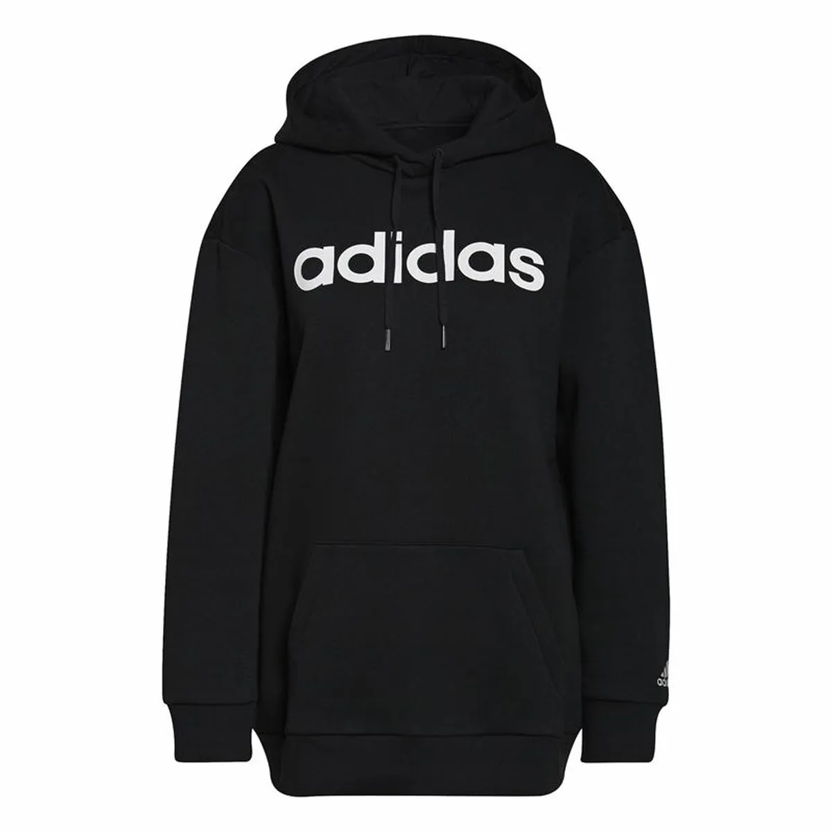 Felpa con Cappuccio Donna Adidas  Essentials Oversize  Nero