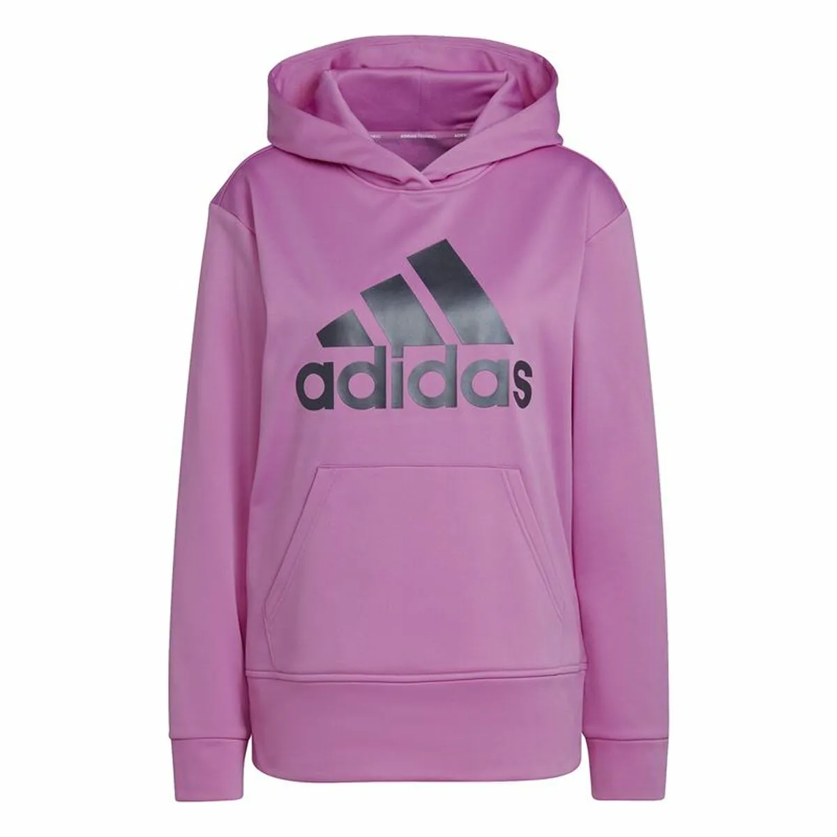 Felpa con Cappuccio Donna Adidas  Aeroready Big Logo  Fucsia