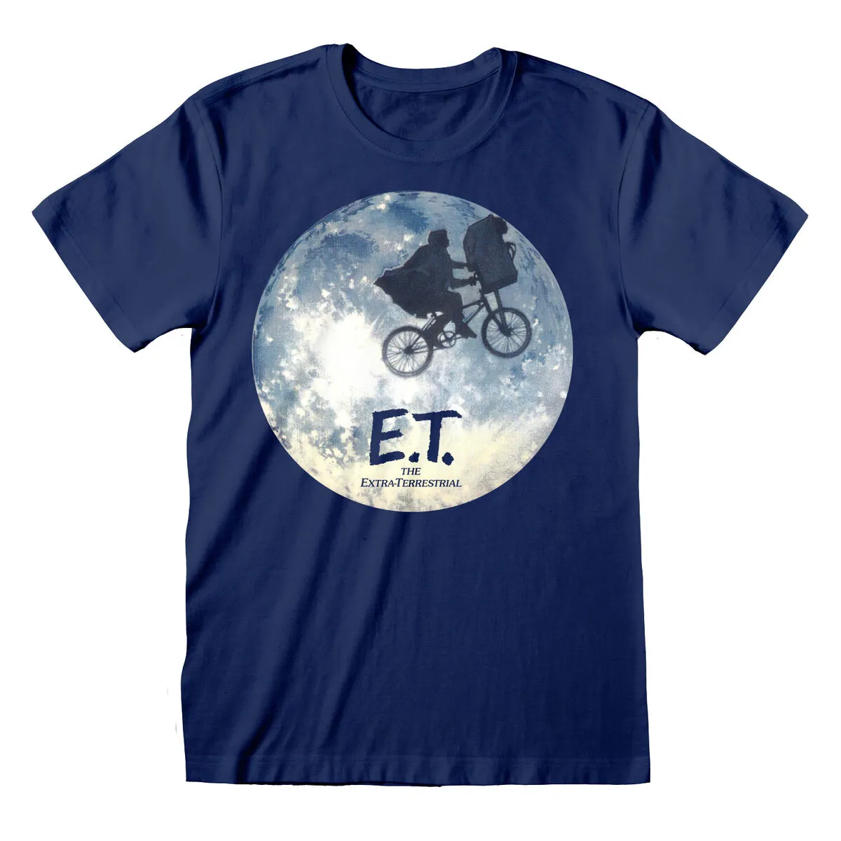 Maglia a Maniche Corte E.T. Moon Silhouette Azzurro Unisex