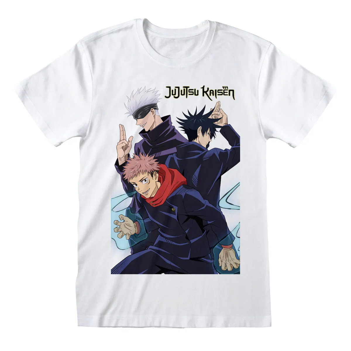 Maglia a Maniche Corte Jujutsu Kaisen Trio Bianco Unisex