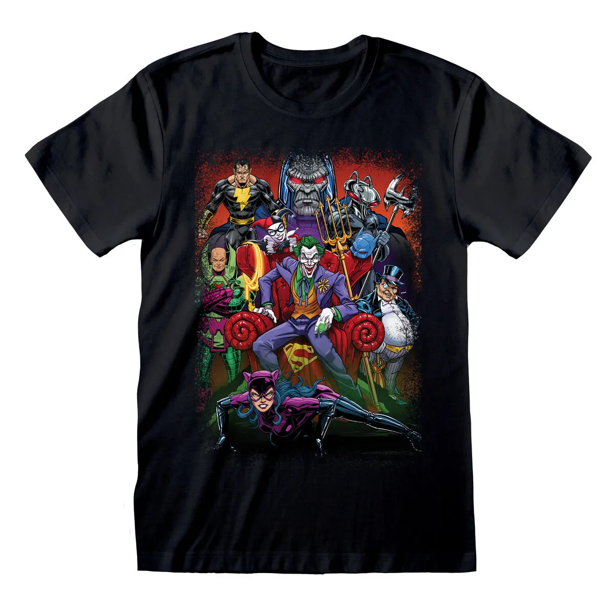 Maglia a Maniche Corte DC Comics Villains Nero Unisex