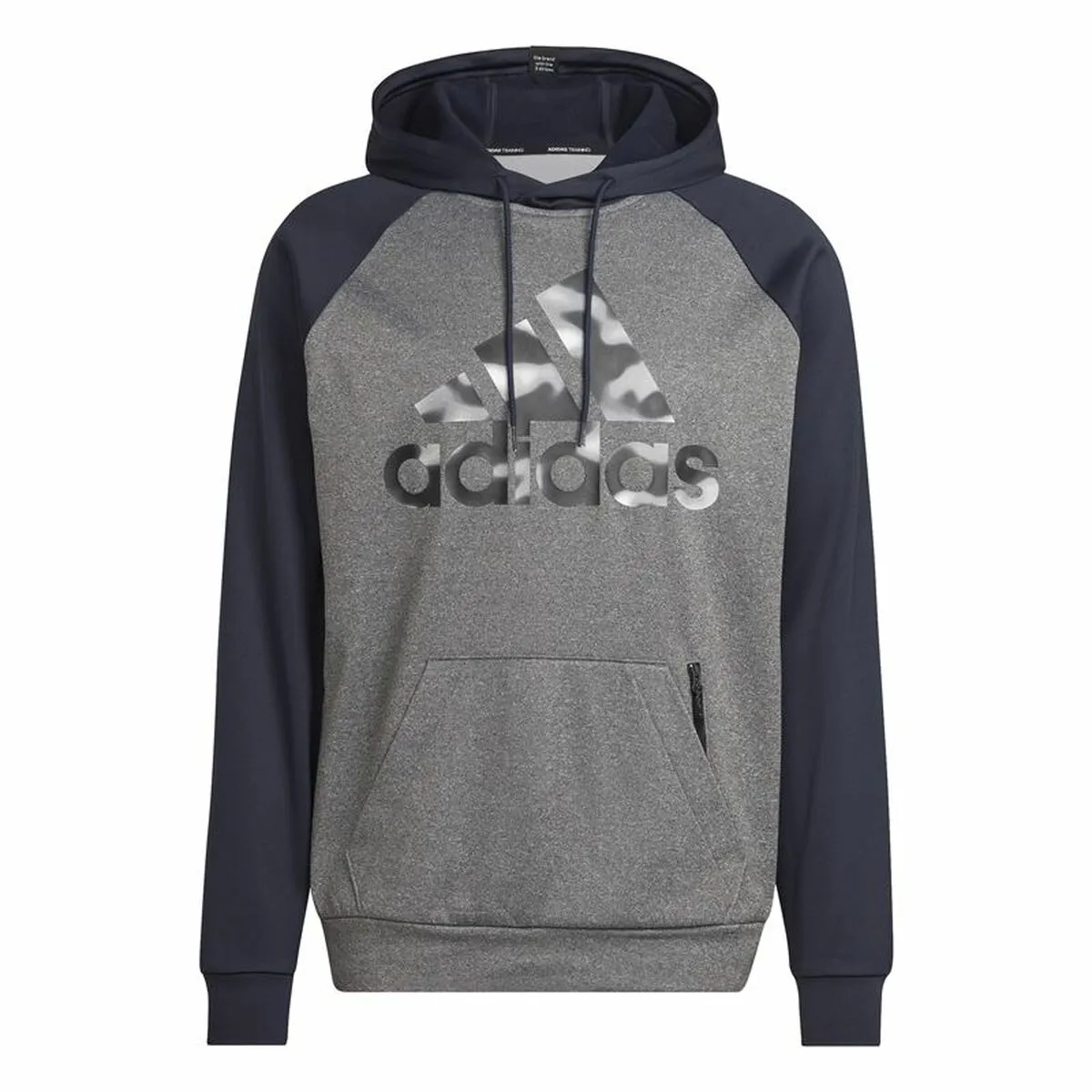 Felpa con Cappuccio Uomo Adidas Game and Go Camo Grigio