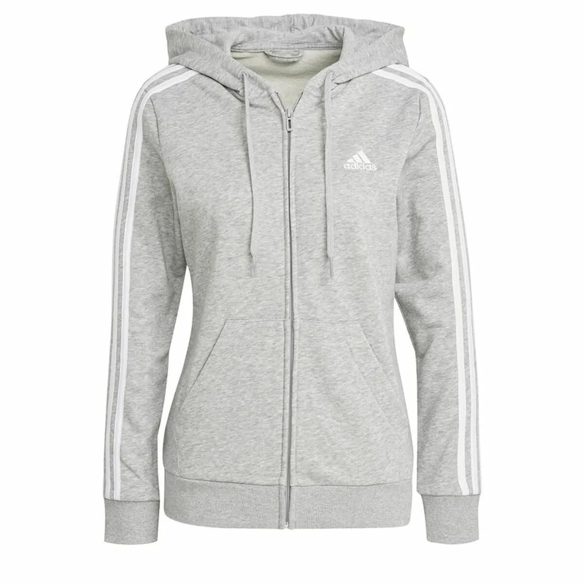 Felpa con Cappuccio Donna Adidas Essentials French Terry Grigio