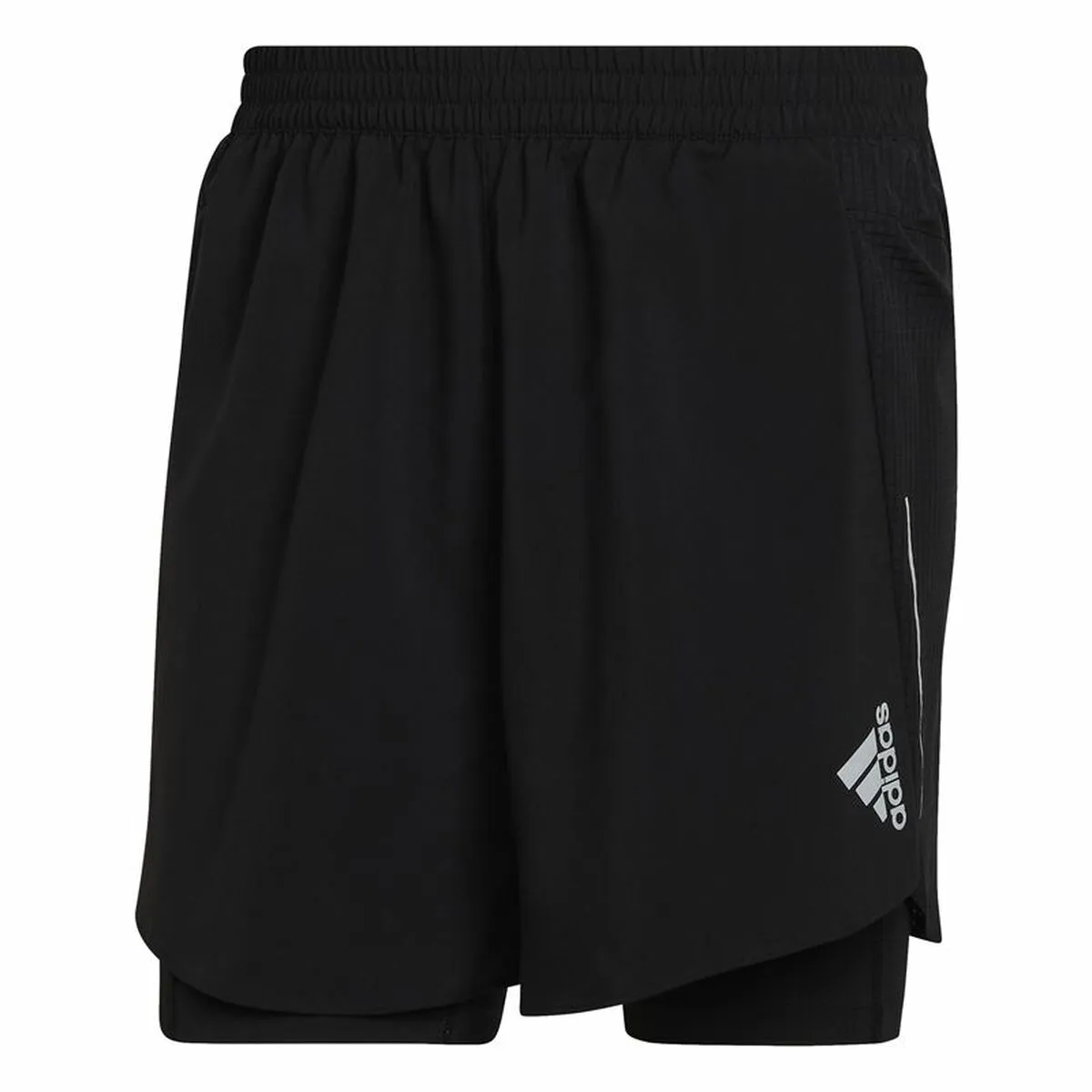 Pantaloni Corti Sportivi da Uomo Adidas Two-in-One Nero