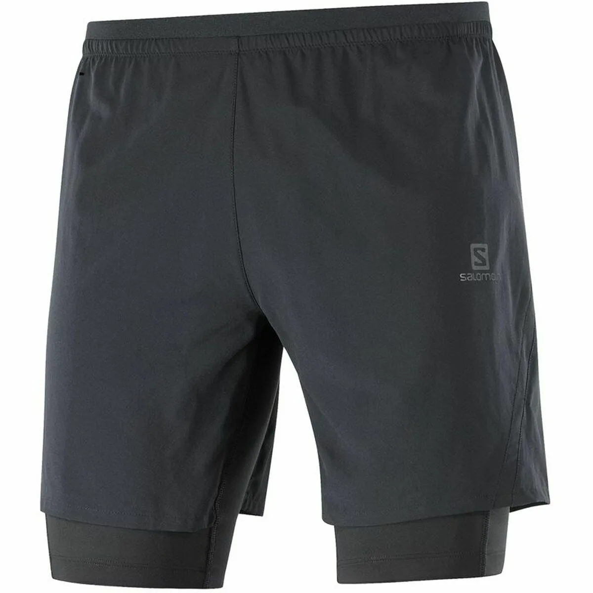 Pantaloni Corti Sportivi da Uomo Salomon Cross Twinskin Nero