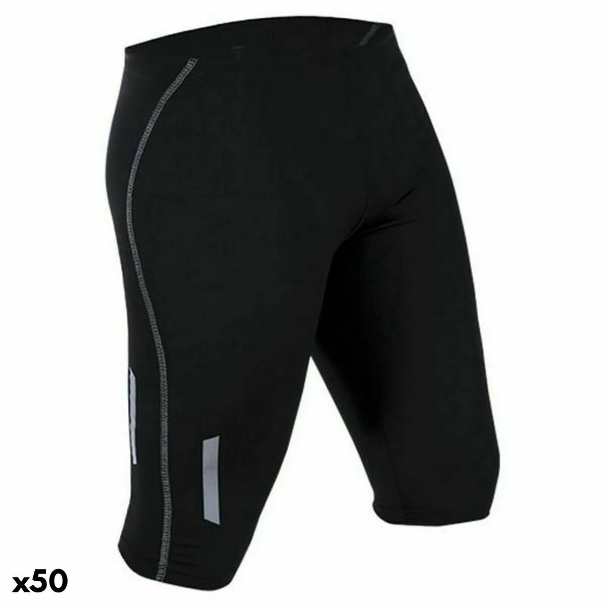 Pantaloncini Aderenti da Sport unisex 144913 Nero (50 Unità)