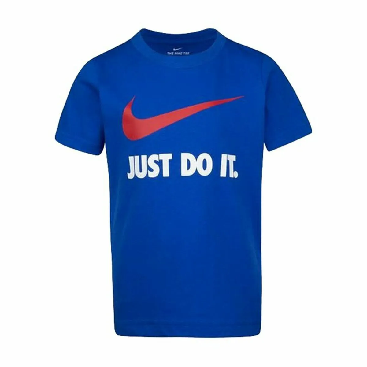 Maglia a Maniche Corte per Bambini Nike  NKB Swoosh  Azzurro