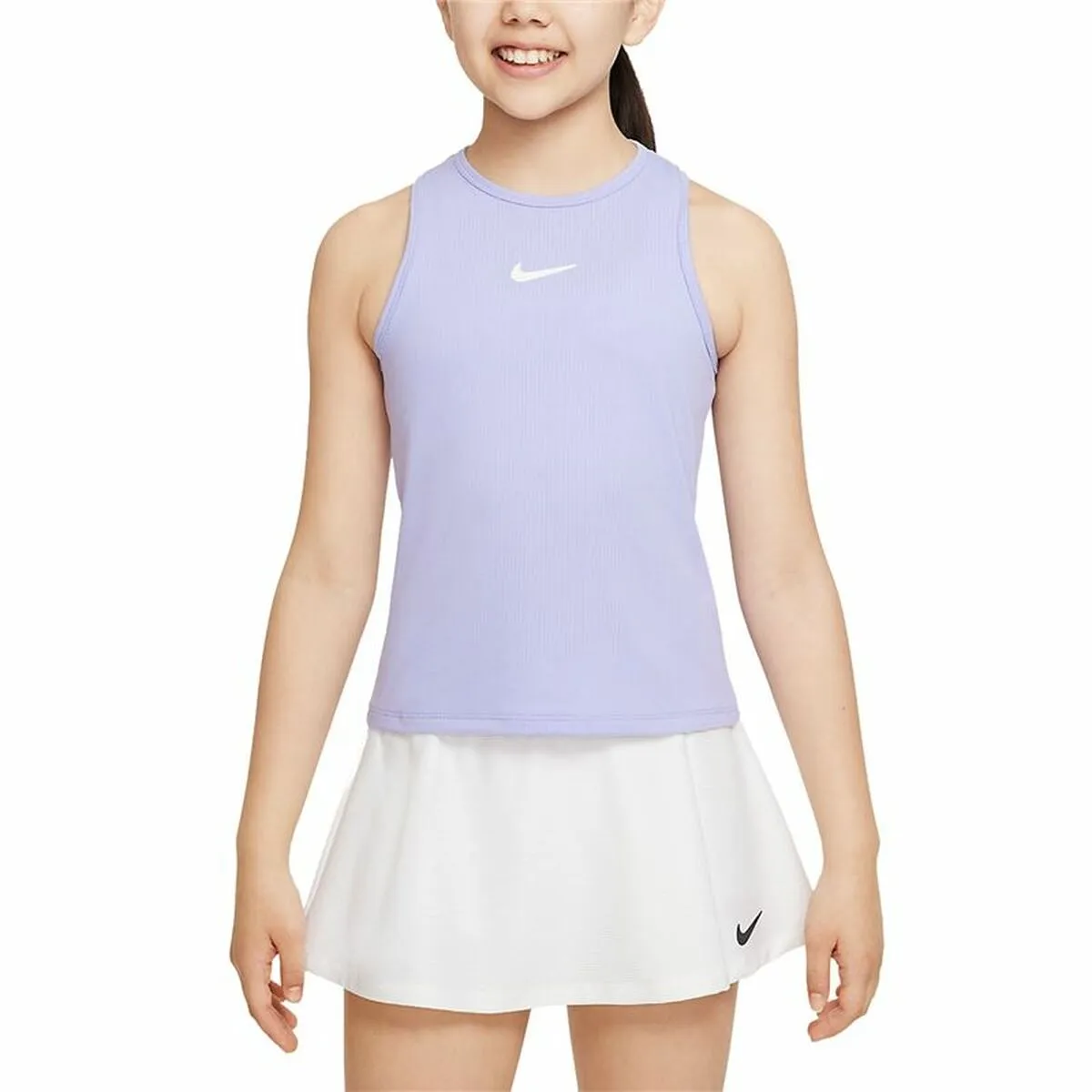 Maglia a Maniche Corte per Bambini Nike Court Dri-FIT Victory Lavanda