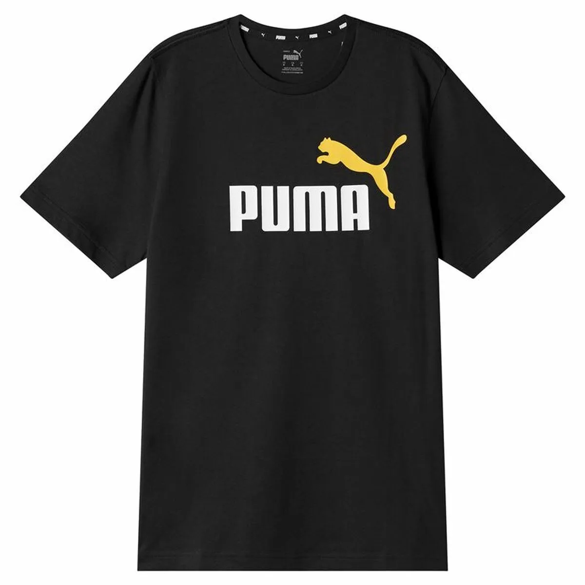 Maglia a Maniche Corte Uomo Puma Ess+ 2 Col Logo Nero