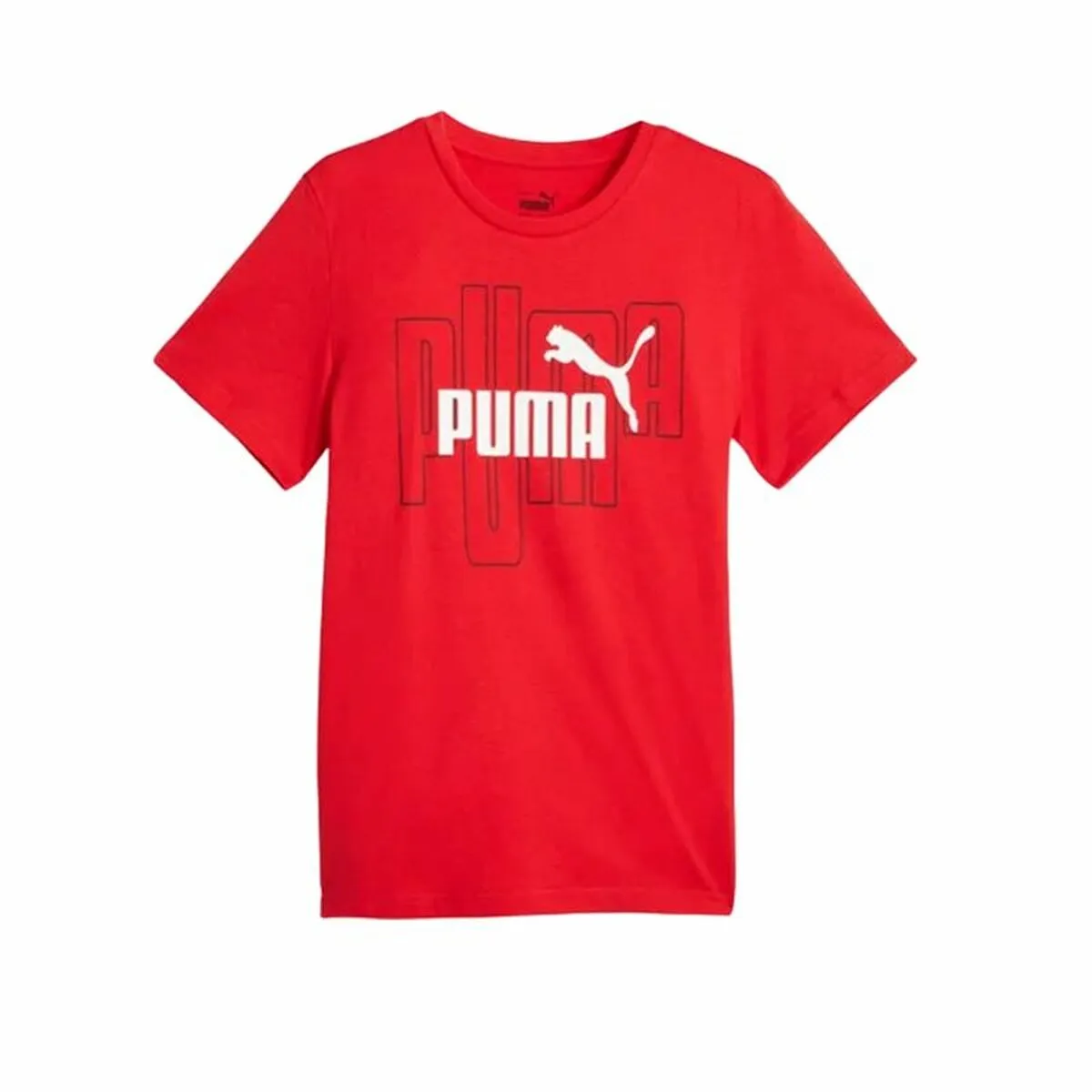 Maglia a Maniche Corte per Bambini Puma Graphics No.1 Logo Rosso