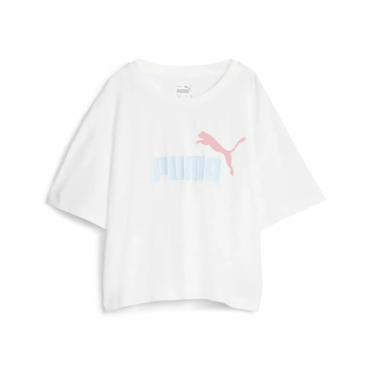 Maglia a Maniche Corte per Bambini Puma Girls Logo Cropped Bianco