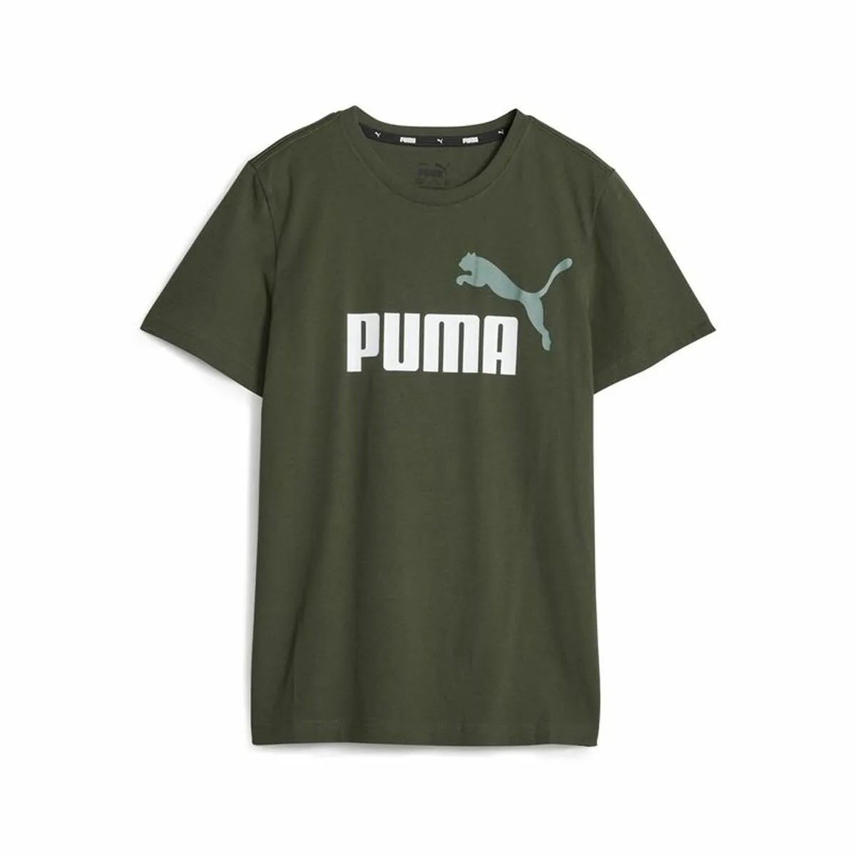 Maglia a Maniche Corte per Bambini Puma Ess+ 2 Col Logo Verde scuro