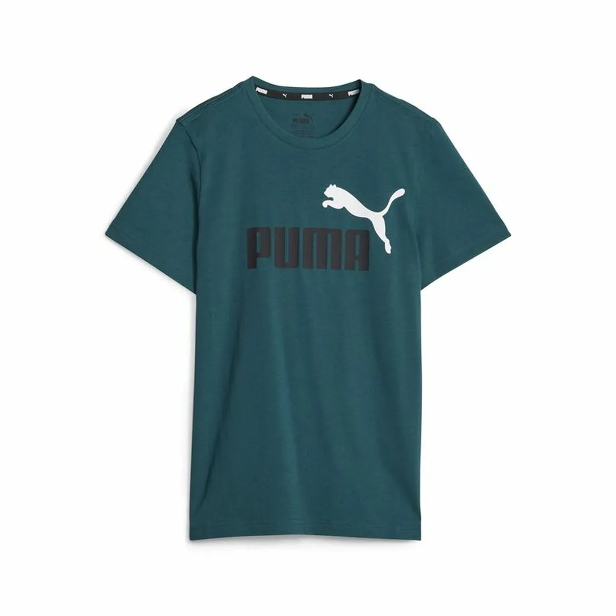 Maglia a Maniche Corte per Bambini Puma Ess+ 2 Col Logo Verde scuro