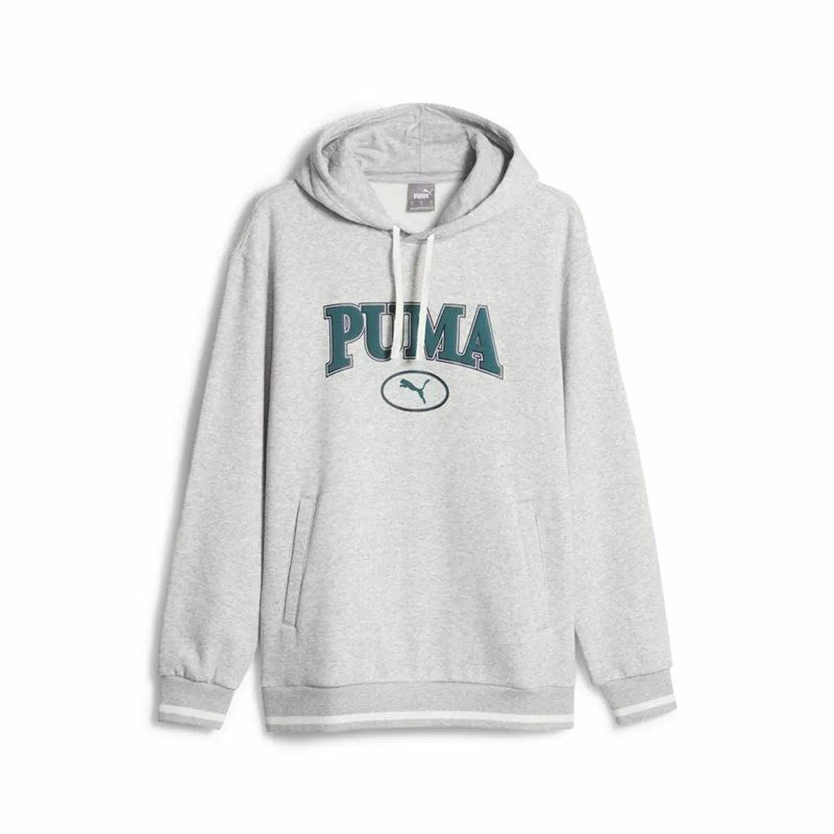 Felpa con Cappuccio Uomo Puma Squad Fl Grigio chiaro