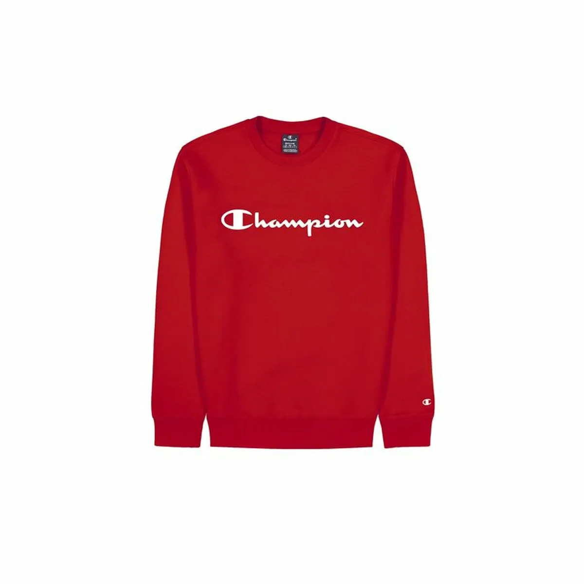 Felpa senza Cappuccio Uomo Champion Crewneck Rosso