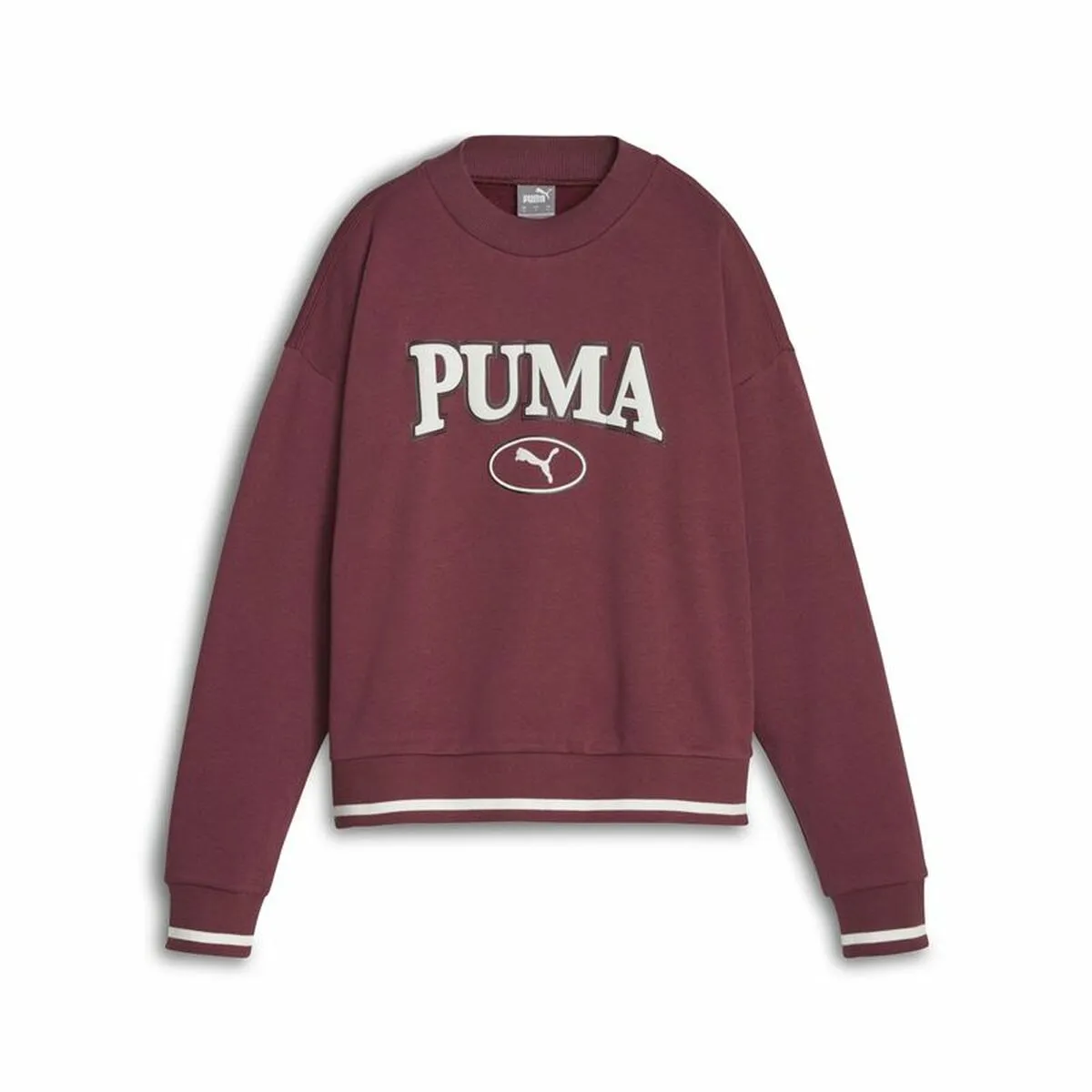 Felpa senza Cappuccio Donna Puma Squad Crew Fl Rosso Scuro