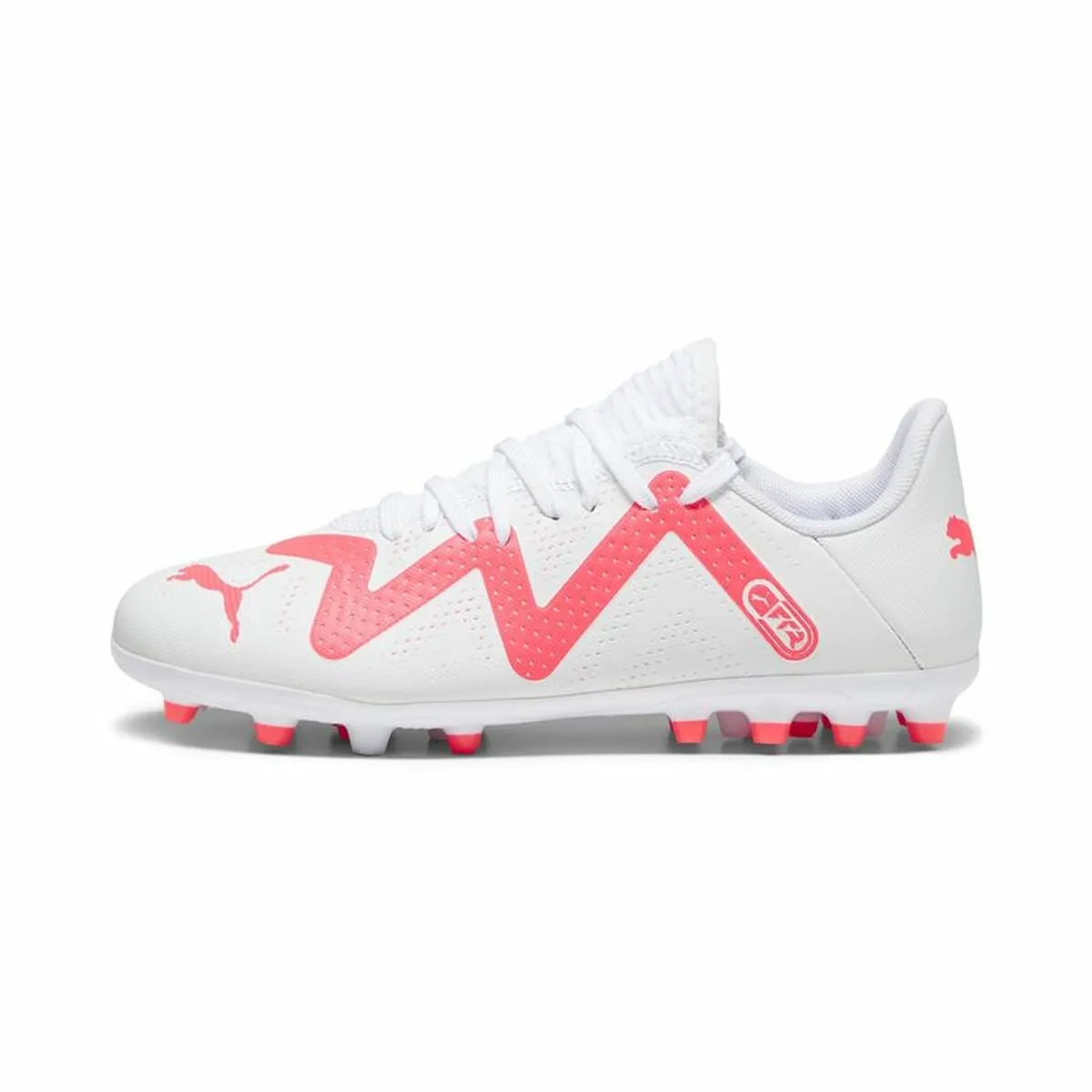 Scarpe da Calcio per Bambini Puma Future Play MG Bianco Rosa