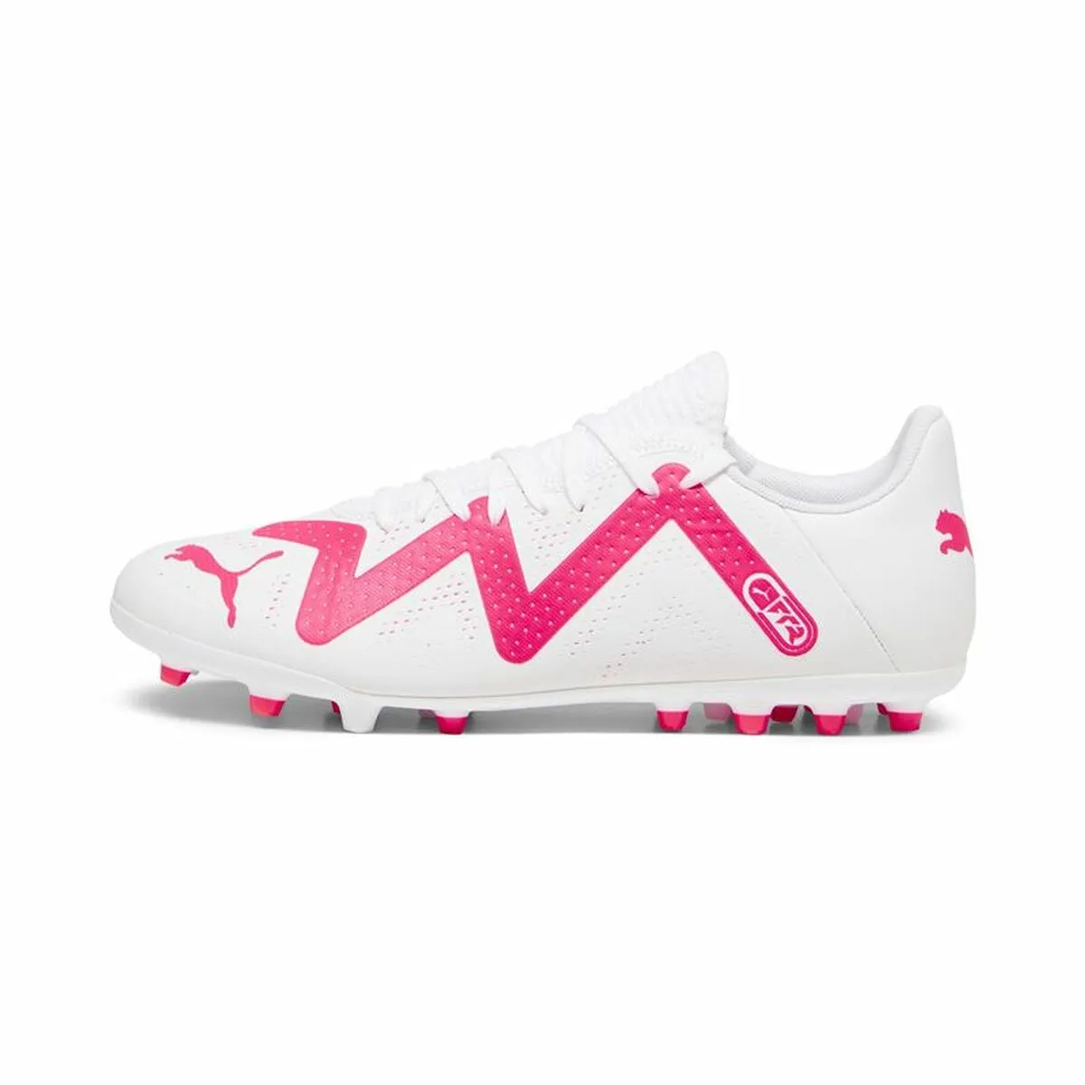 Scarpe da Calcio per Adulti Puma Future Play MG Bianco Fucsia