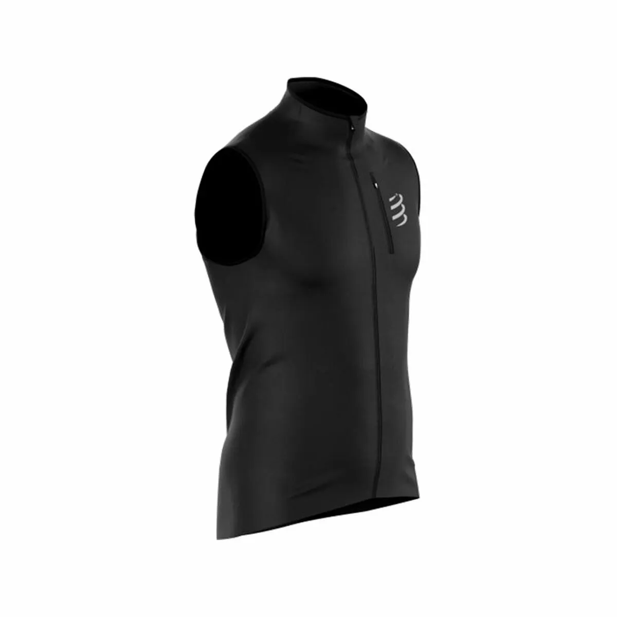 Gilet Sportivo da Uomo Compressport Hurricane Nero