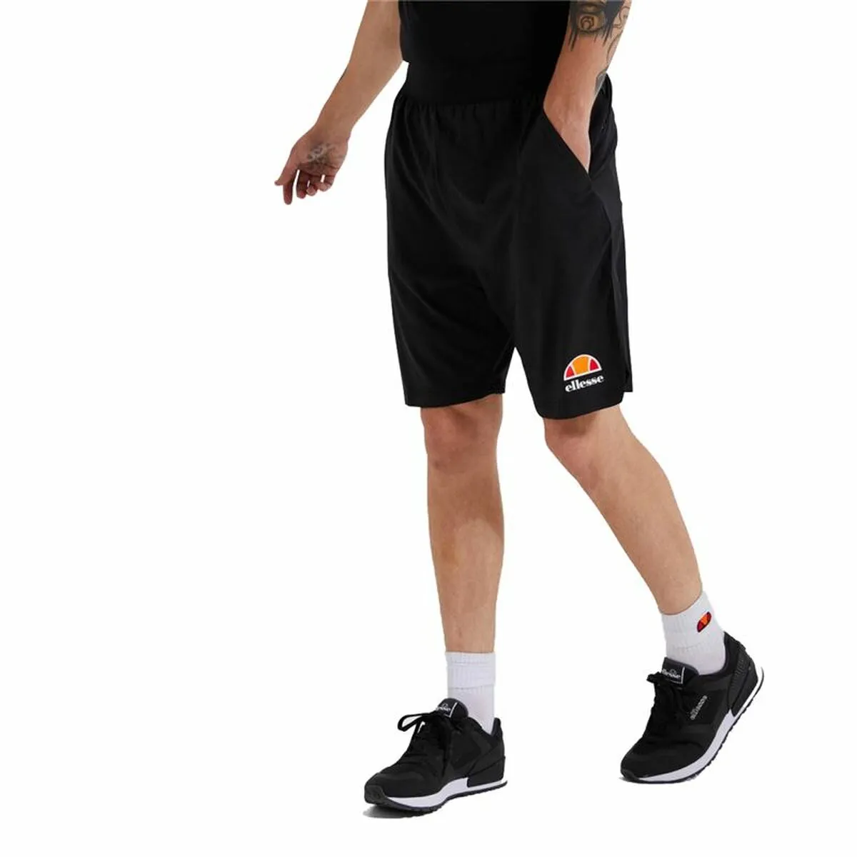 Pantaloni Corti Sportivi da Uomo Ellesse Vivaldi Nero