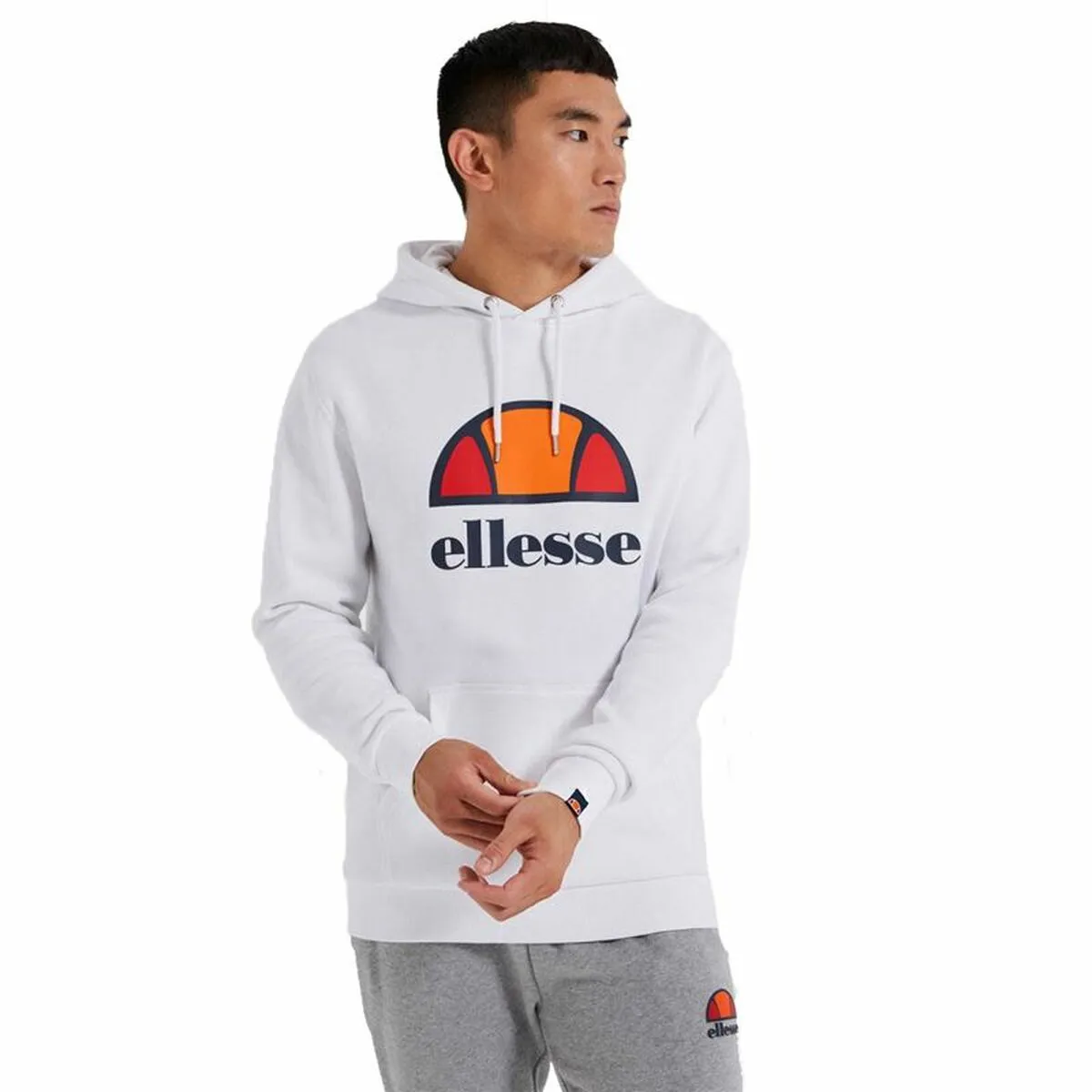 Felpa con Cappuccio Uomo Ellesse Dahryl OH Bianco