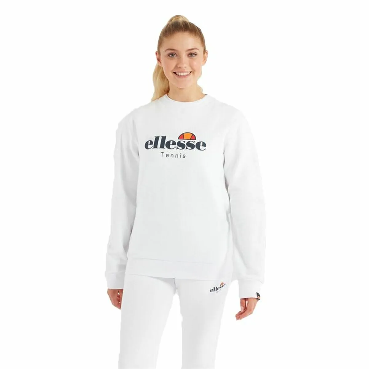 Felpa con Cappuccio Donna Ellesse Pareggio Bianco