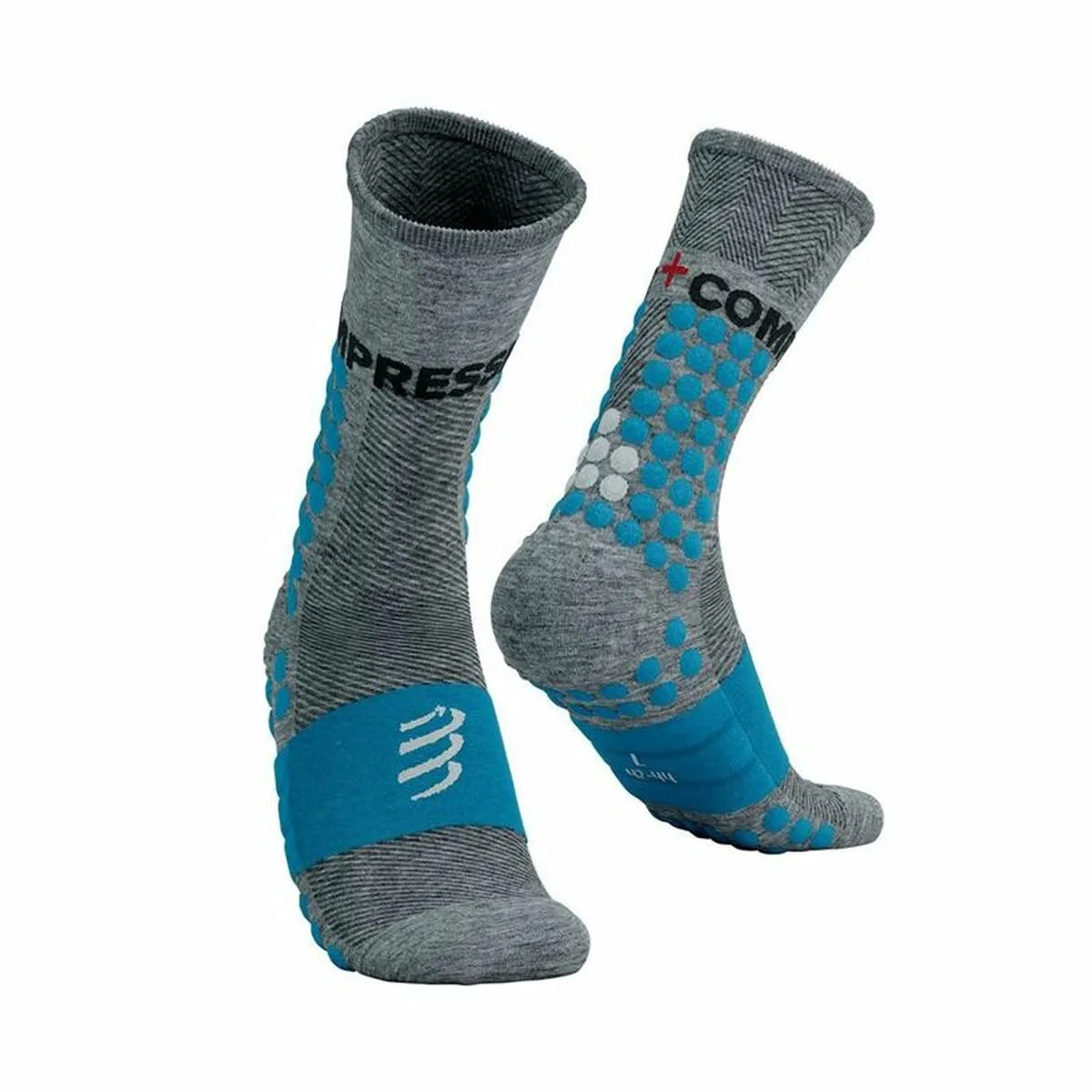 Calzini Sportivi Compressport Ultra Trail Azzurro Grigio